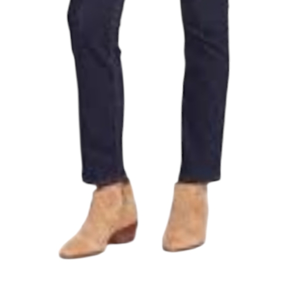 J. Crew Tan suede leather side Interior zip Heeled Sleek Ankle Boots EUC sz 8 - Picture 5 of 11